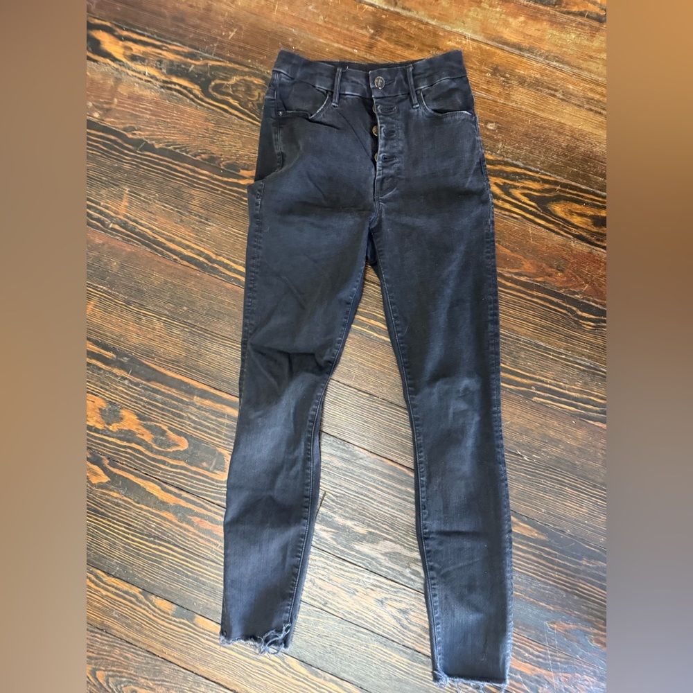 Mother black jeans size 26. High waisted pixie ankle denim
